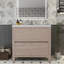 Meuble-lavabo simple 35,5 po avec plateau en acrylique Rosner-2145215220
