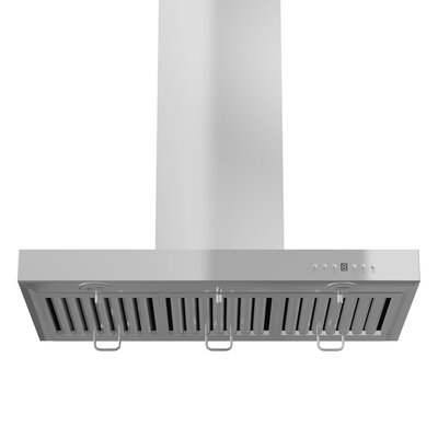 42"" KE 400 CFM Convertible Wall Mount Range Hood in Brushed Stainless Steel -  ZLINE, KECRN-42