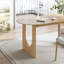 Table de salle à manger en bois 67 po avec plateau ovale Soild-261571971