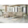 Canapé modulaire inclinable 6 pièces avec 3 sièges inclinables et console de rangement