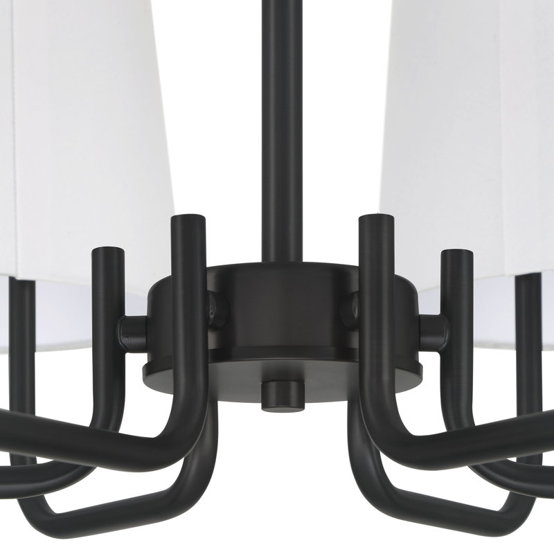 6-Light Chandelier, Noir mat