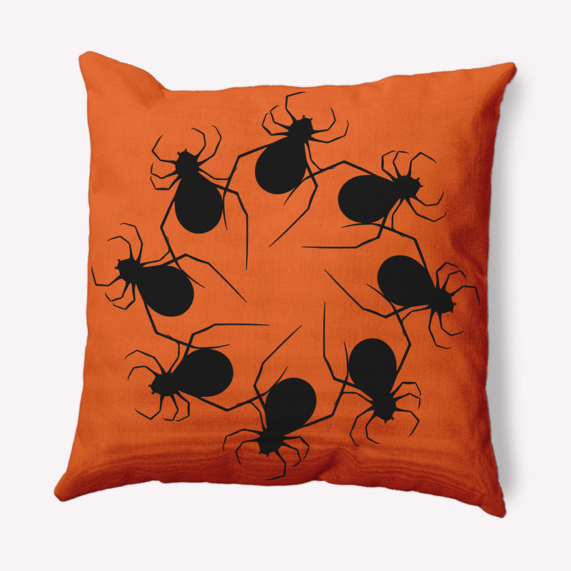 Witches Brew Outdoor Reversible Throw Pillow, 16" x 16", Dusty Orange