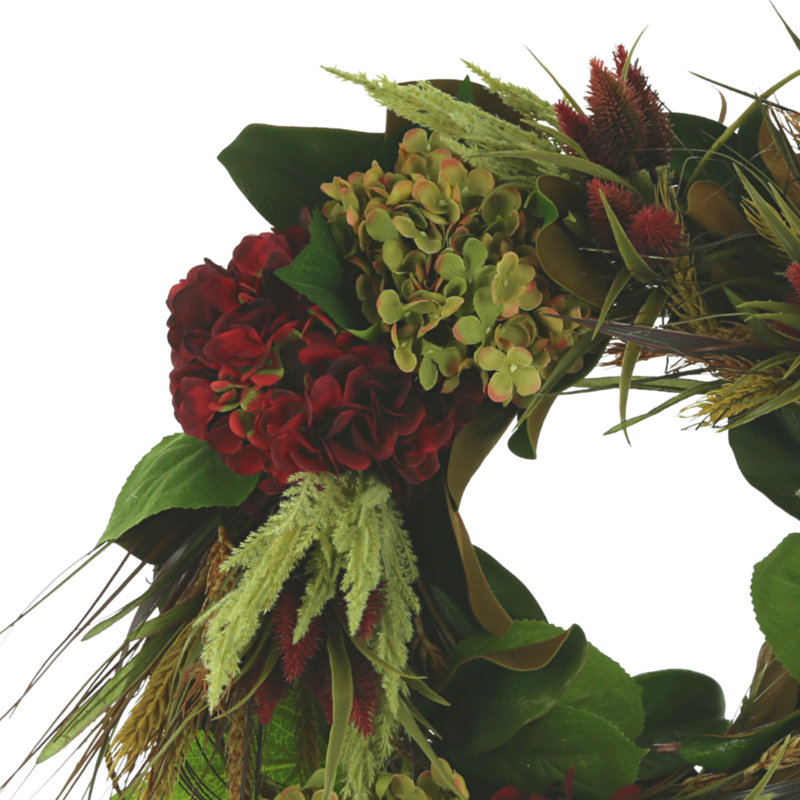 Faux Hydrangea Wood 26'' Wreath