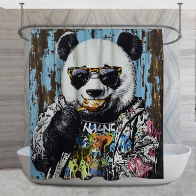 Rideau de douche Panda