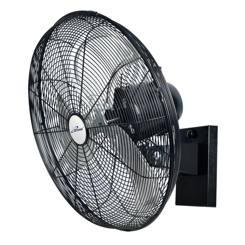 iLIVING Outdoor Oscillating High Velocity Wall Fan with Heavy Duty Weatherproof Motor, Variable Speed Adjustment for Workshop, Garage, Patios, Commercial and industrial