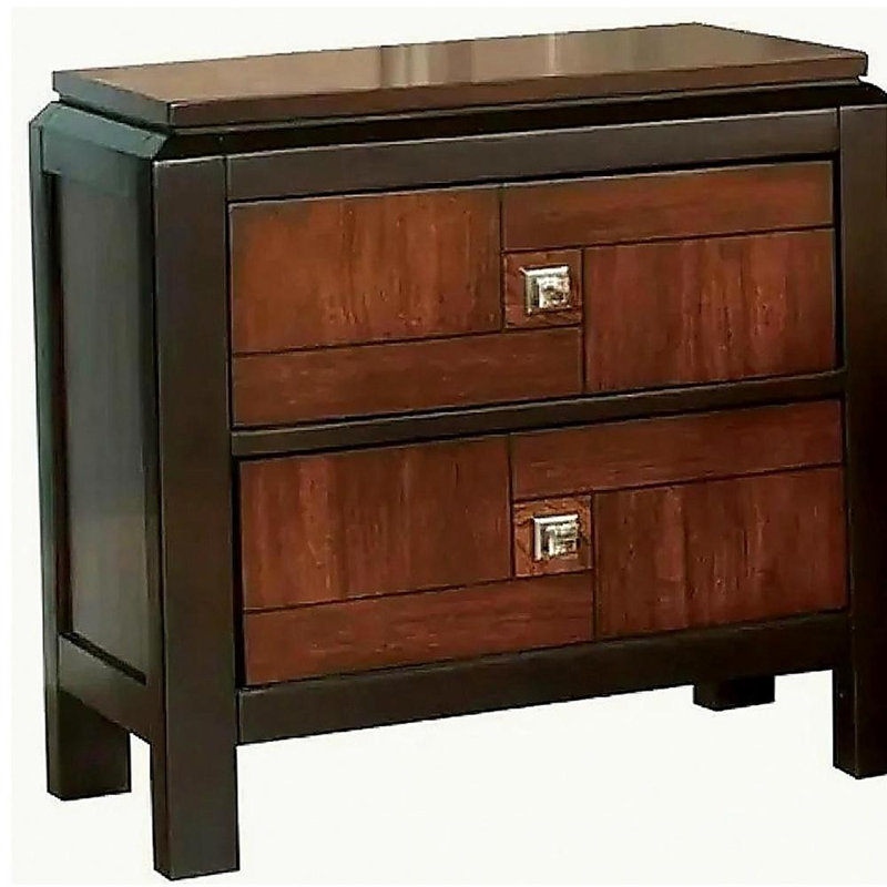Table de chevet Acacia noyer 1pc seulement