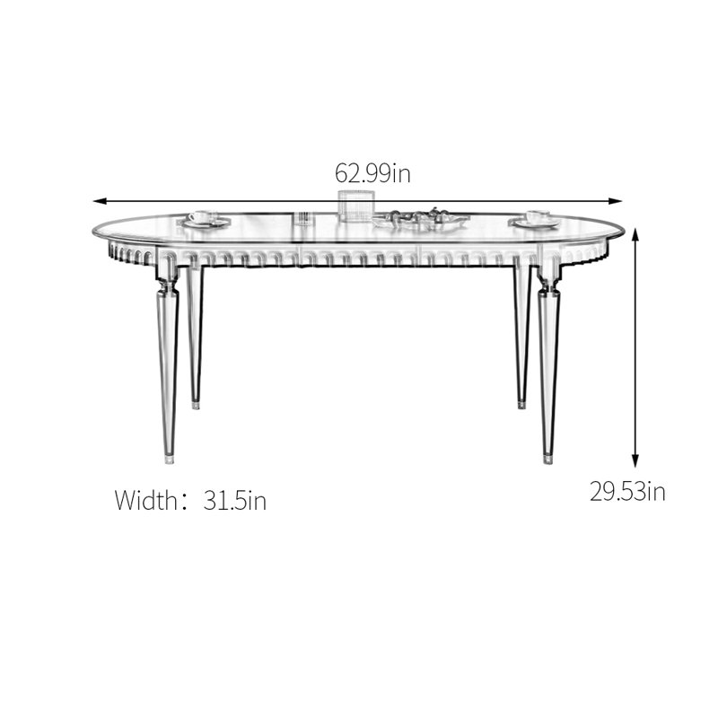 Vescuso, H 29,53 po x L 62,99 po x l 31,5 po