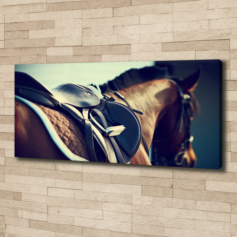 Saddle With Stirrups - Wrapped Canvas Print