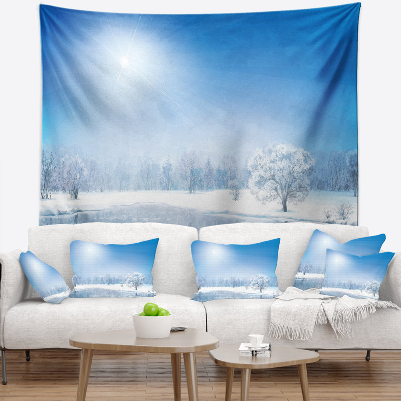 Tapisserie soleil brillant en polyester avec accessoires suspendus inclus, H 50 po x l 60 po
