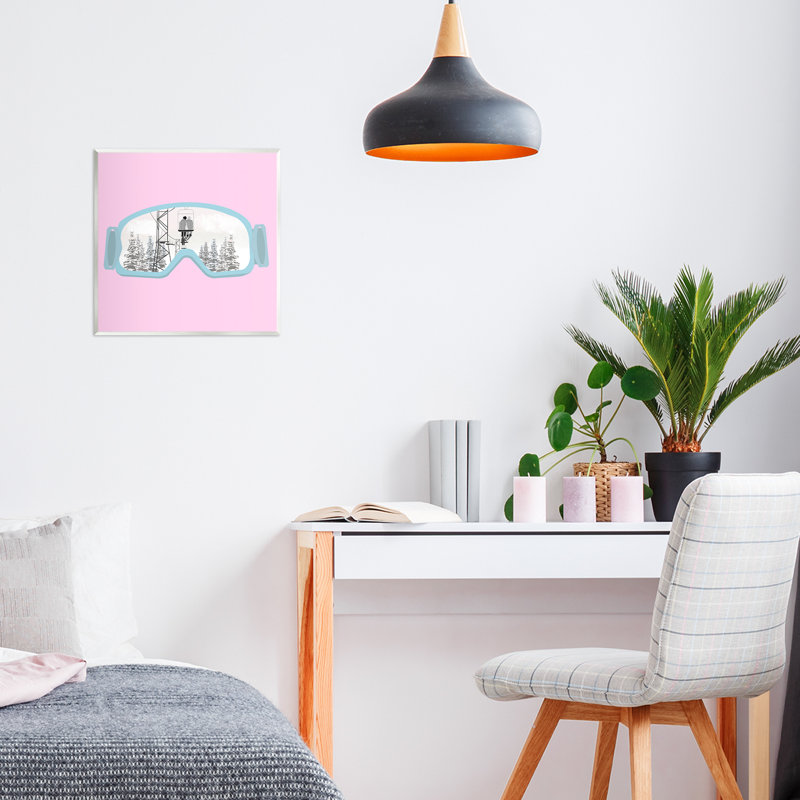 Plaque murale pour lunettes Winter Slopes Goggles, design par Ashley Singleton
