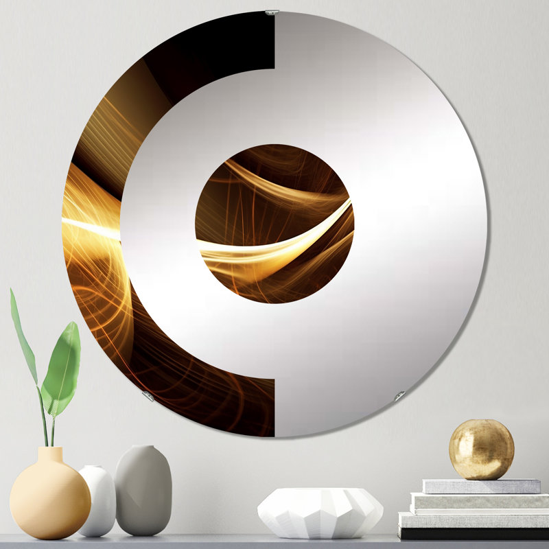 Layshia - Miroir mural demi-cercle, 23,6 po x 23,6 po