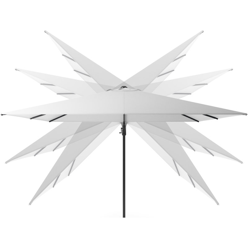 Cerena 300cm Lighted Cantilever Parasol, Dark Grey