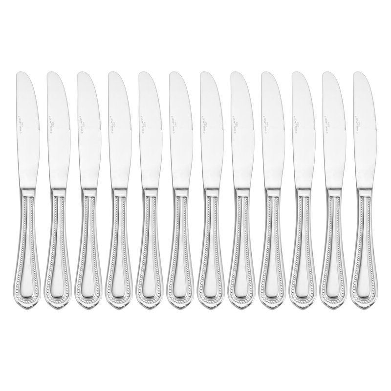 Ensemble de couverts en acier inoxydable 18/10 Mikasa Regent Bead 65 pièces pour 12 personnes