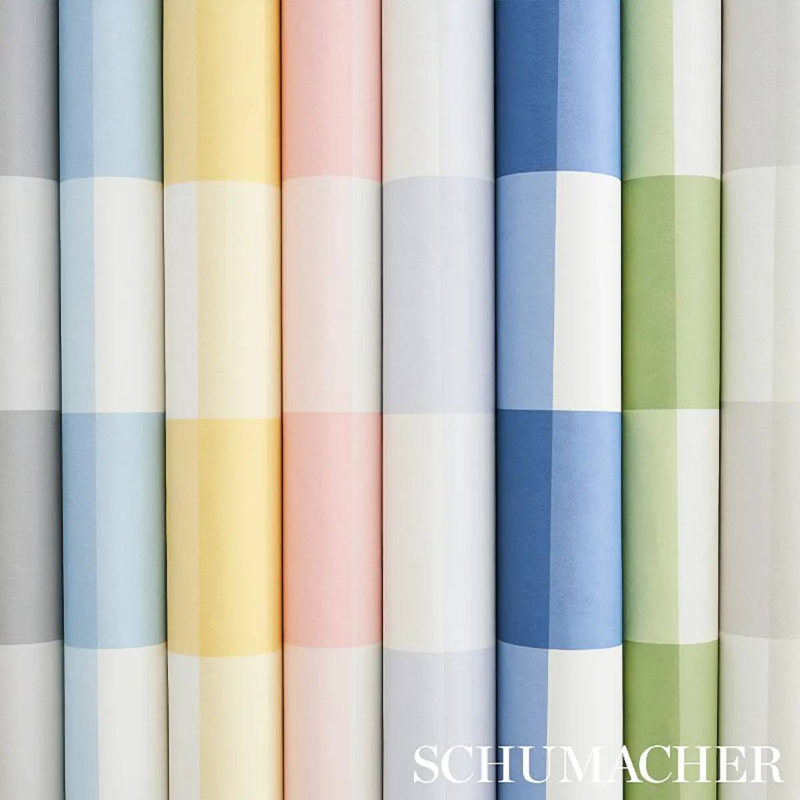 Willa Check Large Wallpaper, Birch