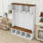4-in-1 Hall Tree with Bench, Hooks and Cabinets-130375020