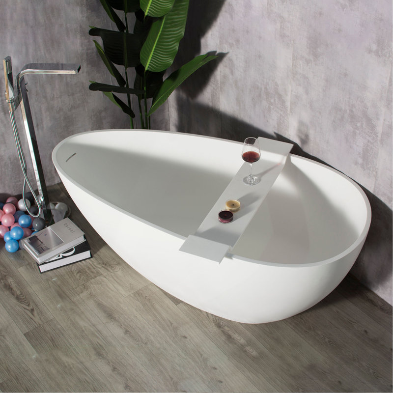 Baignoire autoportante en pierre artificielle 59 po