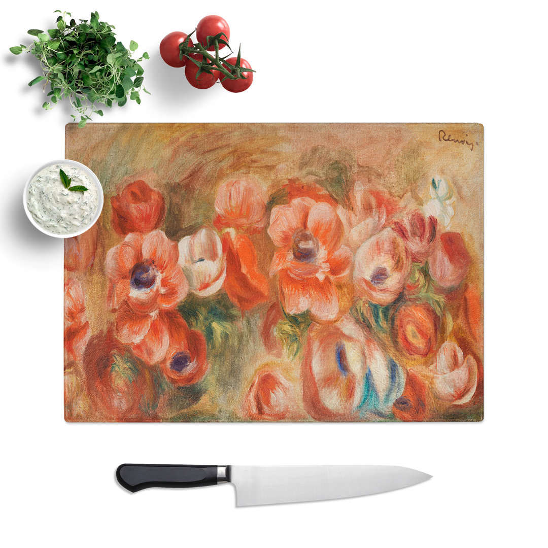 Anemones by Pierre-Auguste Renoir Chopping Board