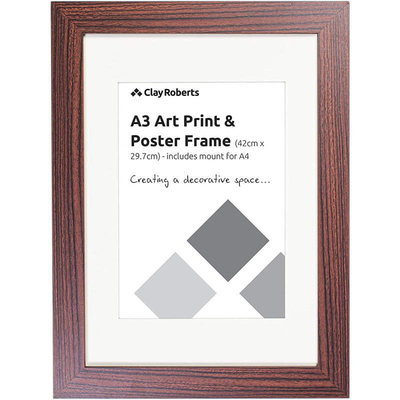 Picture Frame with Mat, Brown