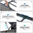 Shila 45.1" Lift Up Storage Bed Frame with Charging Station, LED Bookcase Headboard & 2 Side Shelf,Queen Size, Black-105505028-105505026