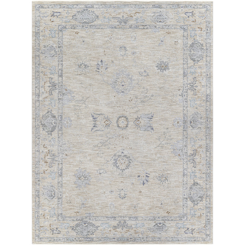 Tapis oriental gris clair Mathewson, Rectangle 8 pi 9 po x 13 pi