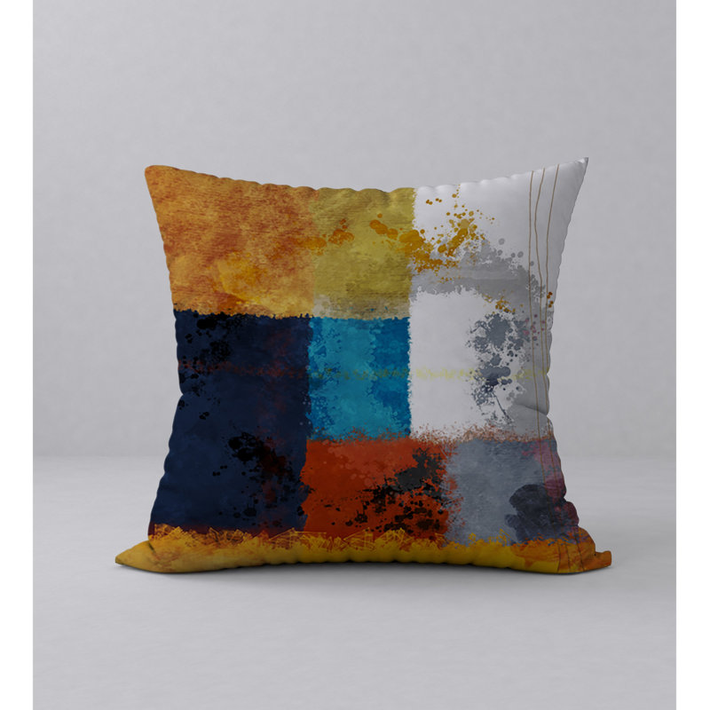 Abstract Throw Pillow, 18" H x 18" W x 5"D