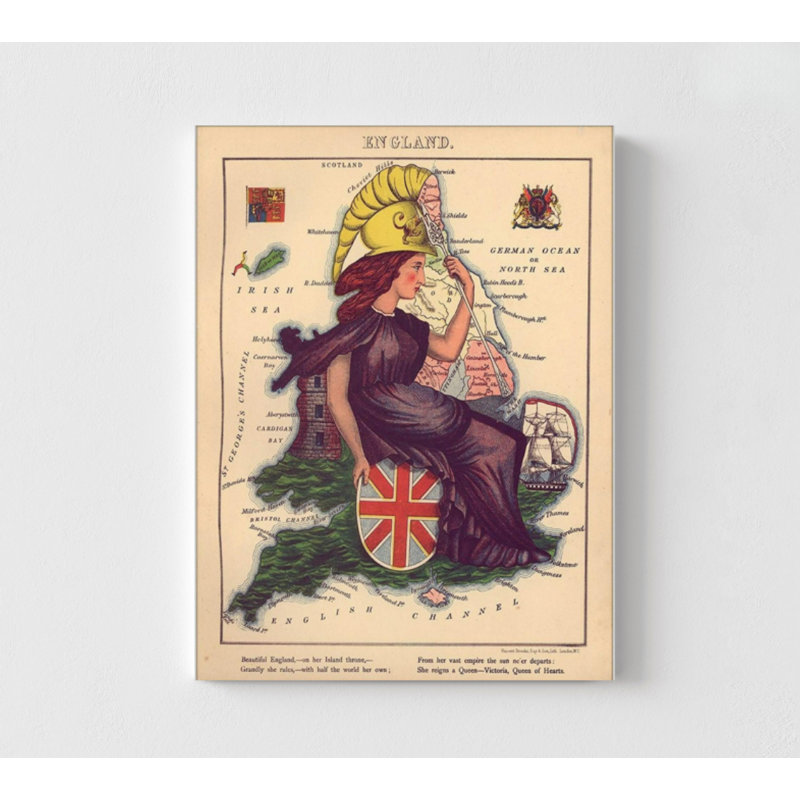 Anthropomorphic Map Of England, England Poster Print, Caricature Map Poster, Cartoon Map Picture Print, UK Wall Decor, United Kingdom
