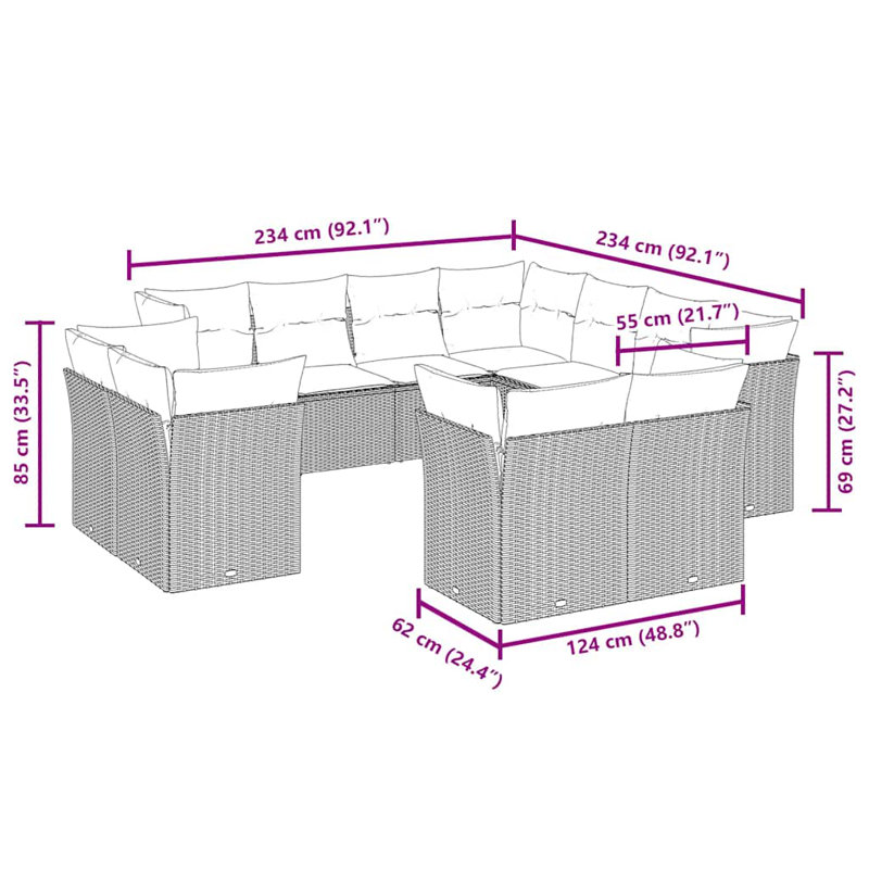 Vidaxl Garden Sofa Set