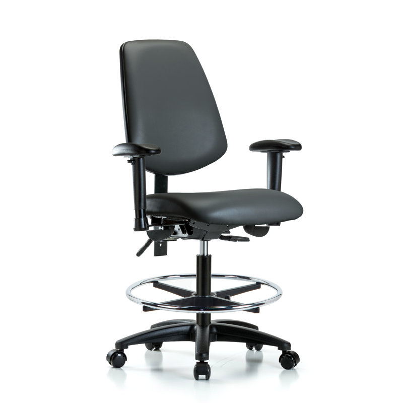 Chaise de travail Larance, Gris foncé, Oui