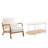 Mid Century Solid Wood Accent Chair Chenille Armchair-1512410009