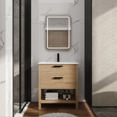 30" Vanity with 2 Drawers and Storage