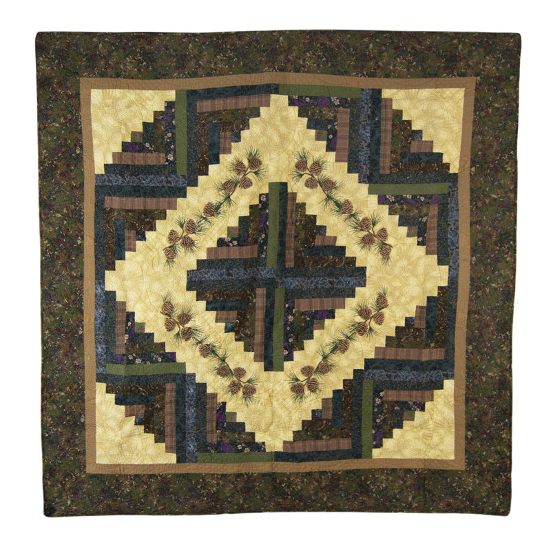 Full/Queen Brown Reversible Cotton Quilt Set
