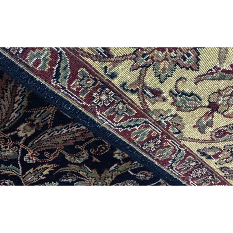 Marquis Wool Oriental Area Rug in Navy/Beige