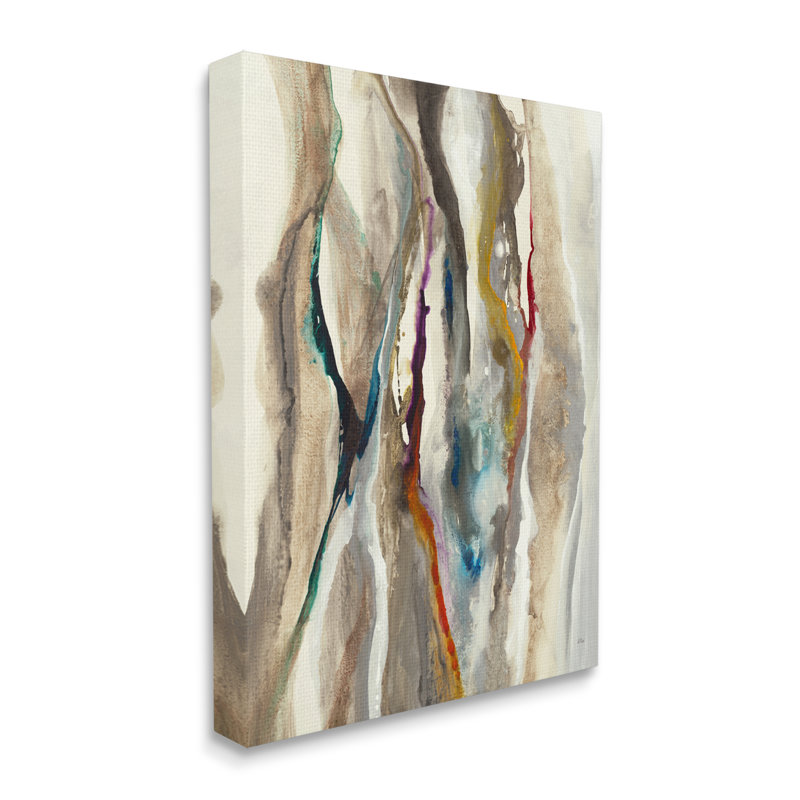 «Murky Flowing Lines» - impression, H 48 po x l 36 po, Toile tendue