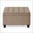 Large Square Storage Ottoman With Wooden Legs, Upholstered Button Tufted Coffee Table For Living Space-1893343968