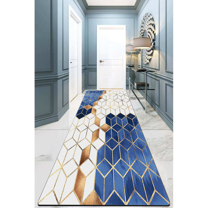 Antibacterial Non-Slip Hall Carpet, 47.2 x 59.1 Inches | 100% Polyester, 0.4 Inch Pile Height, 700 Grams/Sq Meter | Machine Washable, Dot Base, Durable & Easy Care for High Traffic Areas
