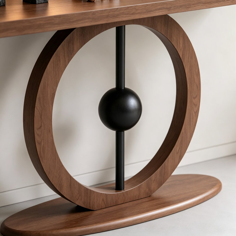Console Wabi-Sabi, Brown, H 29,5 po x l 78,7 po x P 13,8 po, Brun, Brown