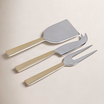 Latis Two-Tone Stainless Steel Cheese Serving Set