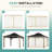 Aoodor Mosquito Netting Screen for Gazebo-95272003-109048729