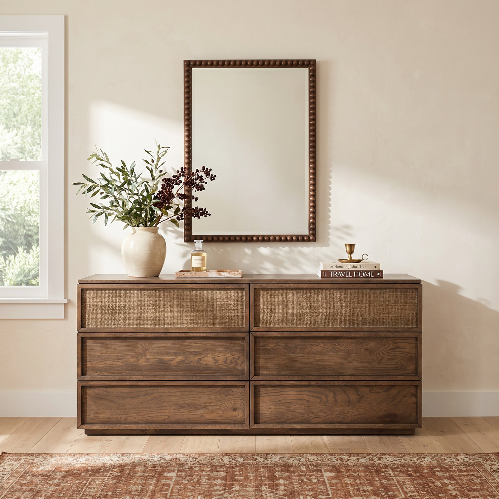 Hudson 63" Double Dresser, Medium Oak