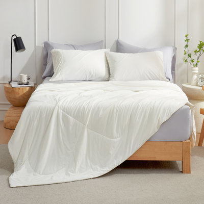 Cooling Comforter for Hot Sleepers – Reduces Skin Temp 2–5°C, Fluffy Down Alternative Fill, Machine Washable, All-Season Blanket for Night Sweats