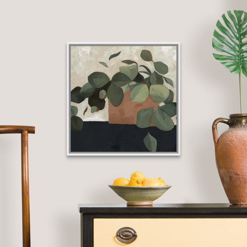 " Jade Hoya II " by Emma Scarvey Painting Print, White Framed Canvas, 22" H x 22" W