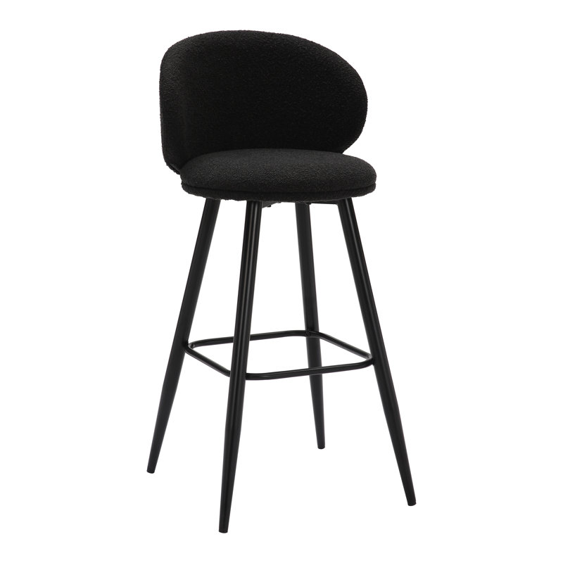 Batavia Upholstered Counter Stool, Black
