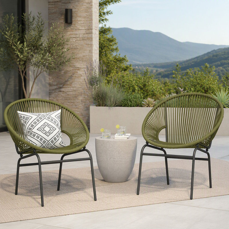 Chaise en osier, ensemble de 2