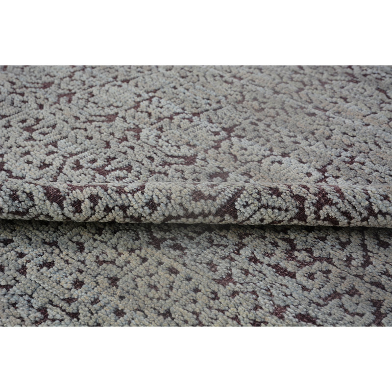 Wool Moroccan Area Rug in Purple, Rectangle 8' x 10'