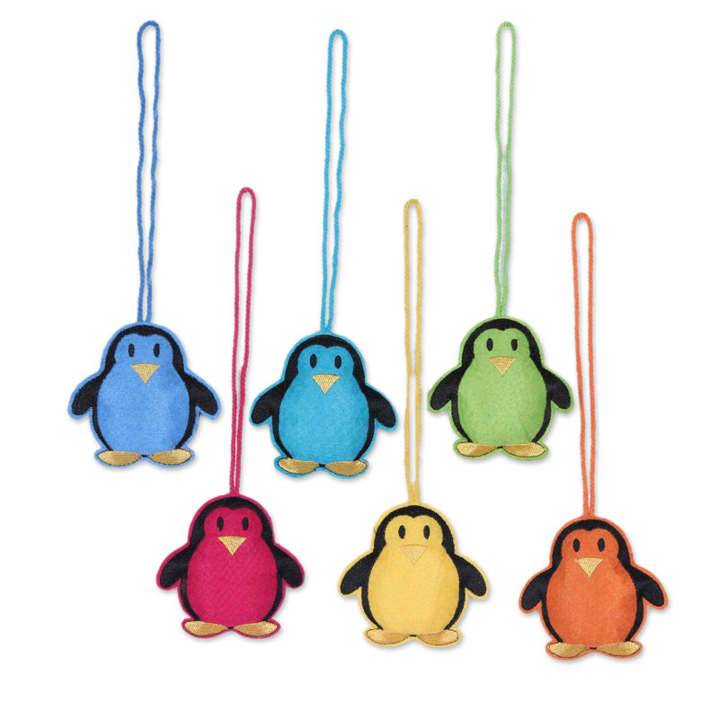 Ornement figurine suspendu pingouin fascinant
