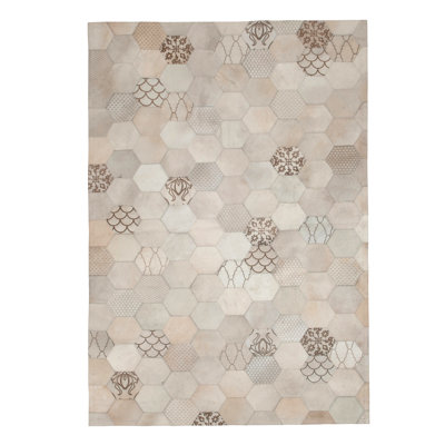 Atomo Cowhide Geometric Area Rug