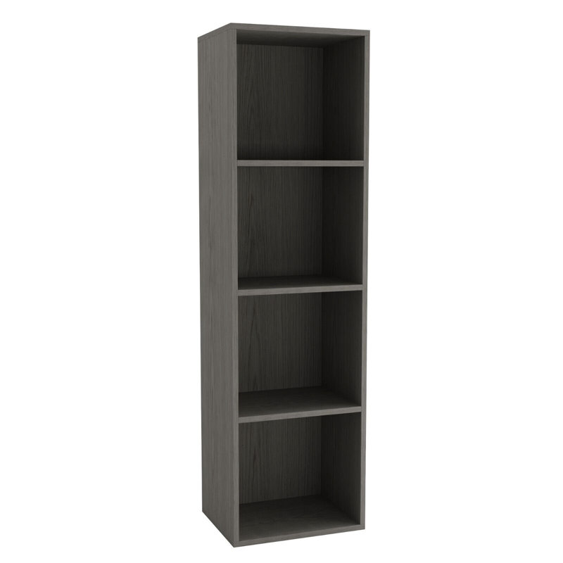 106cm H x 30cm W Particle Board / Chipboard Standard Bookcase, Cedar Grey