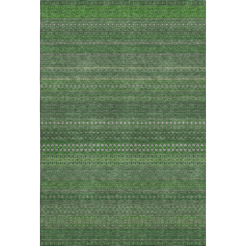 Premium Machine Washable Cerrito AMF527 Fern, Rectangle 10' x 14'