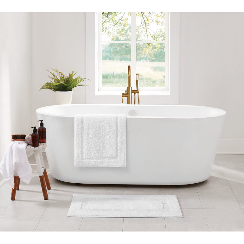  Cloud Bath Rug, 20x34 Rug 2 Pack, White