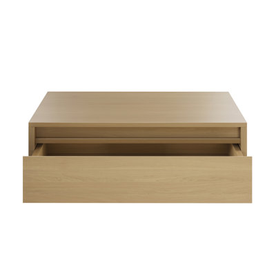 Avancer 36" Wall-Mounted Bathroom Vanity Cabinet Without Top In Natural Oak